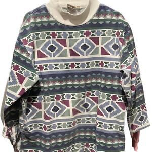 Vintage 90s Aztec Patterned Sweatshirt Adult Medium